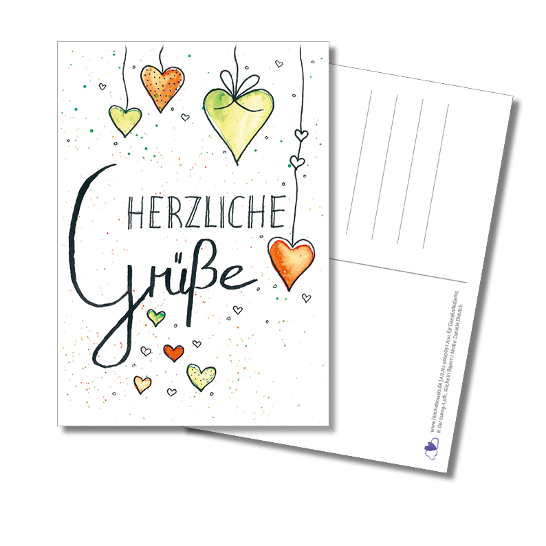 Postkarte "Herzliche Grüße"