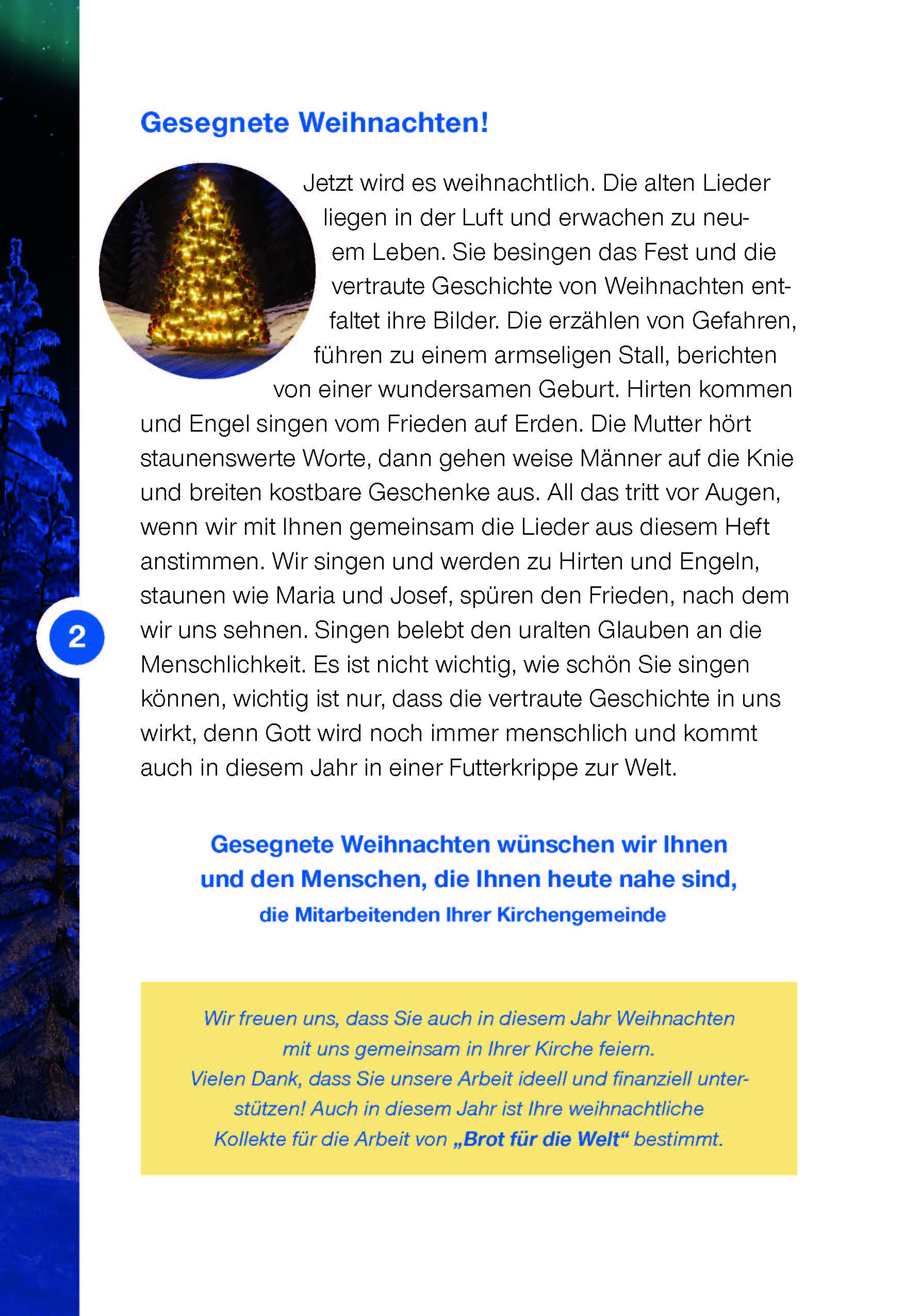 Liederheft Weihnachten 2026