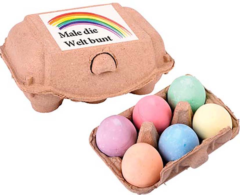 Malkreide Ostereier "Male die Welt bunt"